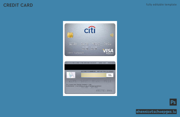 Beispielvorschau der Citibank Visa Platinum Card aus Schweden